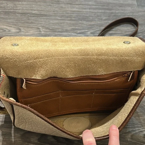 Vintage Dooney & Bourke All Weather Raw Leather
Carrier Shoulder Bag Crossbody - Picture 12 of 17